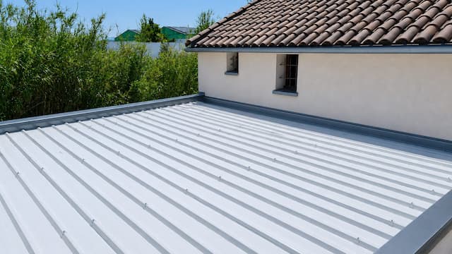 Étanchéité toiture bac acier pente faible